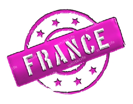 Sign and stamp named FRANCE for your presentation, for websites and many more.