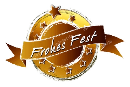 Frohes Fest - Banner, Logo, Symbol im Royal Grunge Style fuer Praesentationen, Flyer, Prospekte, Internet,...