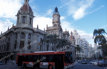 Das Rathaus am Placa del Ayuntamiento in der Innenstadt von Valencia