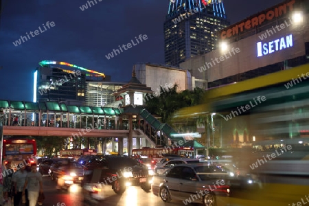 Die Innenstadt rund um den Siam Square Stadtteil im Zentrum der Hauptstadt Bangkok in Thailand. 