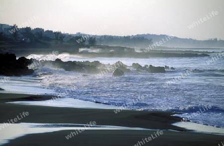 a Beach near St Gilles les Bains on the Island of La Reunion in the Indian Ocean in Africa.