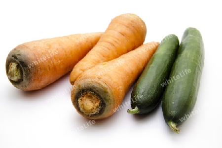 Gurken und Karotten
