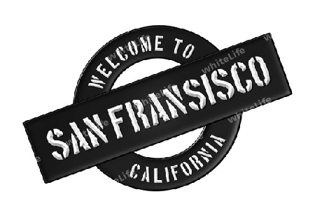 Illustration of WELCOME TO SAN FRANSISCO as Banner for your presentation, website, inviting...