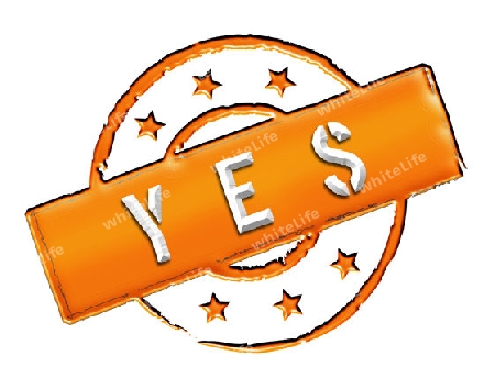 Sign and stamp for your presentation, for websites and many more named YES