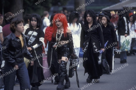 the revolucionary Rainbowkids in a squre in the City centre of Tokyo in Japan in Asia,



