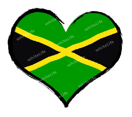 Jamaica - The beloved country as a symbolic representation as heart - Das geliebte Land als symbolische Darstellung als Herz