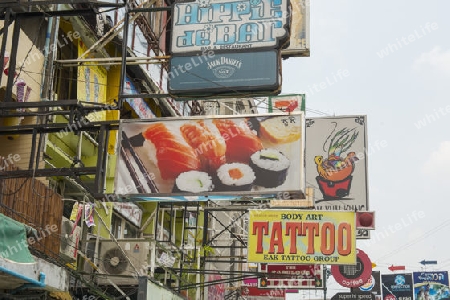 The Khao San Road in Banglaphu in the city of Bangkok in Thailand in Southeastasia.