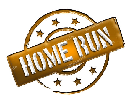 Sign, symbol, stamp or icon for your presentation, for websites and many more named HOME RUN