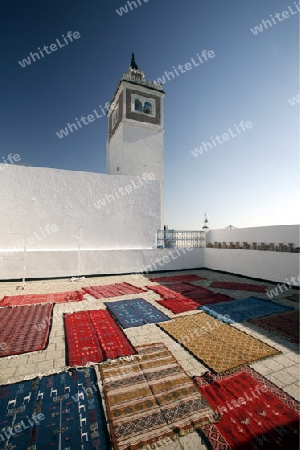 Afrika, Nordafrika, Tunesien, Tunis
Die Grosse Moschee Zaytouna von einer Dachterasse in der Medina oder  Altstadt der Tunesischen Hauptstadt Tunis. 





