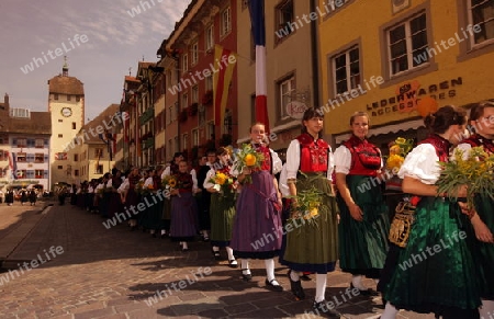 a traditional festival in the old town of Waldshut in the Blackforest in the south of Germany in Europe.