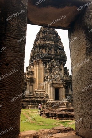 Die Khmer Tempel Anlage von Phimai bei Khorat in der provinz Nakhon Ratchasima im Nordosten von Thailand im Suedwesten von Thailand in Suedostasien. 