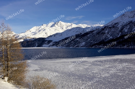 Eis auf dem Silsersee