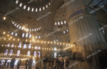 Die Aya Sofia Moschee im Stadtteil Sultanahmet in Istanbul in der Tuerkey.