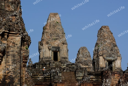 The Temple of  Pre Rup in the Temple City of Angkor near the City of Siem Riep in the west of Cambodia.