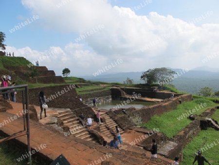 Sri Lanka, Palastanlage auf dem  Sigiriya Felsen