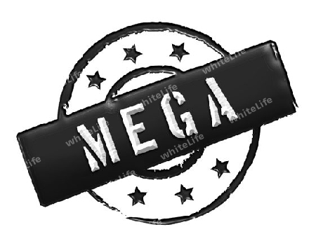 Sign and stamp for your presentation, for websites and many more named MEGA