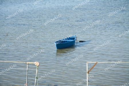 Ruderboot im Meer