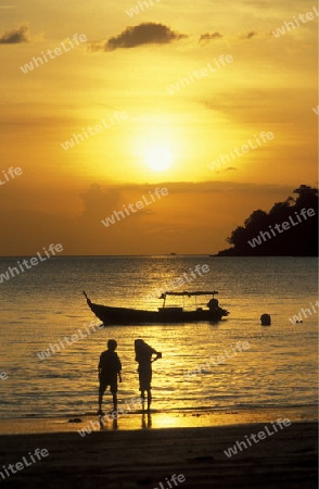 The Beach at Pantai Tanjung Rhu on the coast of Langkawi Island in the northwest of Malaysia