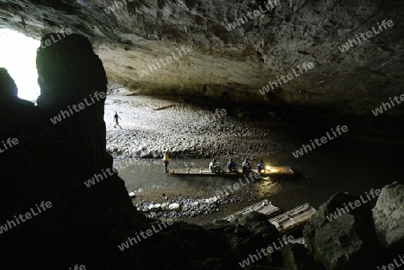 Die Hoehle Cave Pangmapha in der Bergregion von Soppong im norden von Thailand in Suedostasien.