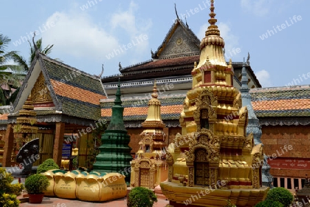 The Wat Bo Temple in the City centre of Siem Riep neat the Ankro Wat Temples in the west of Cambodia.