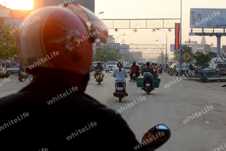 The City centre of Siem Riep near the Ankor Wat Temples in the west of Cambodia.