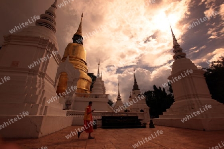 Die Architektur des Wat Suan Dok Tempel in Chiang Mai im Norden von Thailand. 