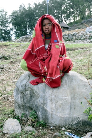 Kinder in einem Bauerndorf beim Bergdorf Maubisse suedlich von Dili in Ost Timor auf der in zwei getrennten Insel Timor in Asien.