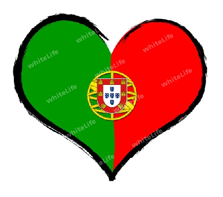 Portugal - The beloved country as a symbolic representation as heart - Das geliebte Land als symbolische Darstellung als Herz