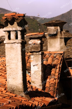 the Fishingvillage of Orta on the Lake Orta in the Lombardia  in north Italy. 