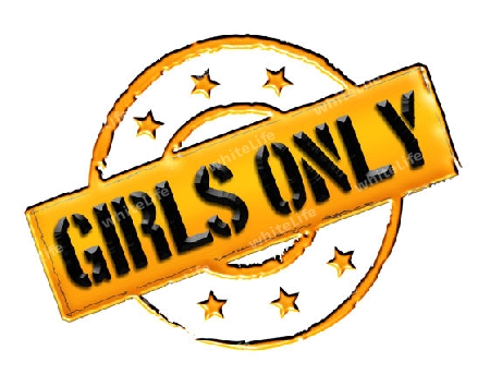 Sign, symbol, stamp or icon for your presentation, for websites and many more named GIRLS