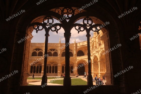 Das Kloster Jeronimus im Stadtteil Belem der Hauptstadt Lissabon in Portugal.