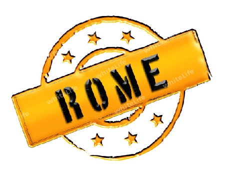 Sign and stamp for your presentation, for websites and many more named Rome