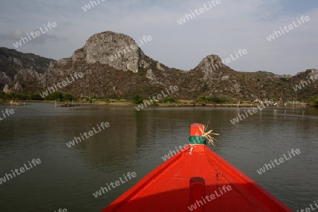 Die Fluss Landschaft des Khao Sam Roi Yot Nationalpark am Golf von Thailand im Suedwesten von Thailand in Suedostasien