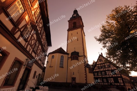 the old town of the villige Schiltach in the Blackforest in the south of Germany in Europe.