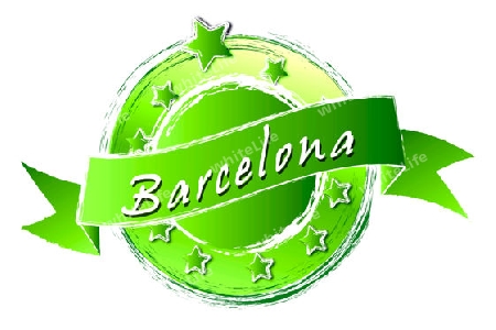 Barcelona - Banner, Logo, Symbol im Royal Grunge Style fuer Praesentationen, Flyer, Prospekte, Internet,...