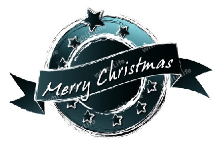 Merry Christmas - Banner, Logo, Symbol im Royal Grunge Style fuer Praesentationen, Flyer, Prospekte, Internet,...