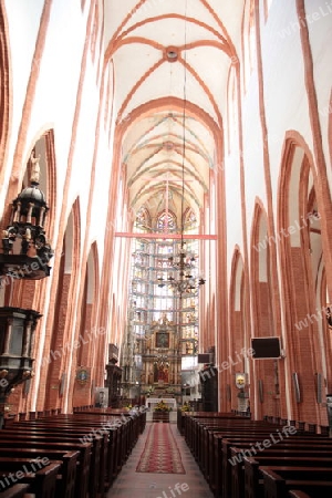 Das Innere der Kathedrale in der Innenstadt von Wroclaw oder Breslau im westen von Polen.