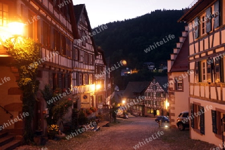 the old town of the villige Schiltach in the Blackforest in the south of Germany in Europe.