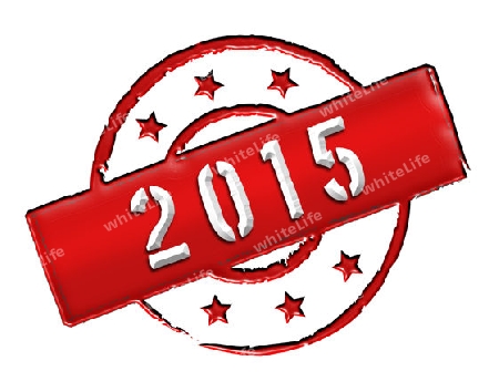 Sign and stamp named 2015 for your presentation, for websites and many more.