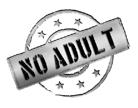 Sign and stamp for your presentation, for websites and many more named No Adult