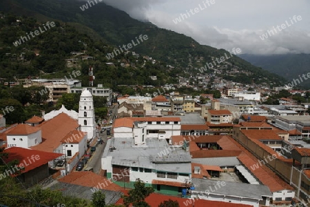 Suedamerika, Karibik, Venezuela, Anden, Trujillo, Straase, Kolonial, Altstadt, Architektur, Kirche, Plaza Bolivar, Landschaft, Bergdorf, Dorf