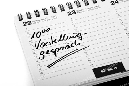 Termineintrag " Vostellungsgespraech" in einem Terminkalender