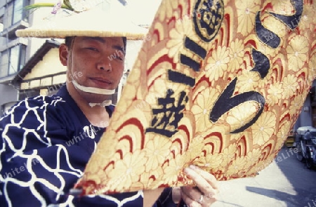 one of the big Festival in the Asakusa Senso Ji Tempel in the city centre of Tokyo in Japan in Asia,



