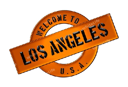 Illustration of WELCOME TO LOS ANGELES as Banner for your presentation, website, inviting...