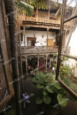 the Museum of Casa de los Balcones a in the centre of the Town La Orotava on the Island of Tenerife on the Islands of Canary Islands of Spain in the Atlantic.  