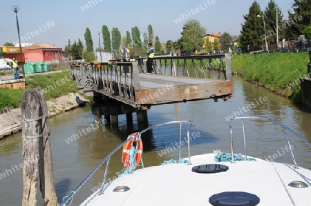 Drehbr?cke auf dem Brentakanal (Venedig bis Padua) in Mira