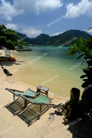 A Beach in the Town of Ko PhiPhi on Ko Phi Phi Island outside of  the City of Krabi on the Andaman Sea in the south of Thailand. 