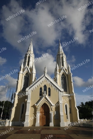 Suedamerika, Karibik, Venezuela, Isla Margarita, El Valle del Espiritu Santo , Die Kirche und Iglesia de la Virgen del Valle im Dorf El Valle del Espiritu Santo auf der Isla Margarita.    