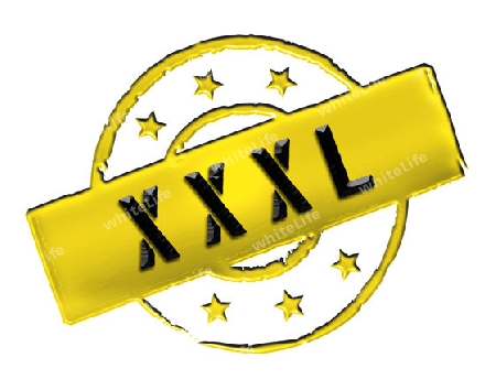 Sign, symbol, stamp or icon for your presentation, for websites and many more named XXXL