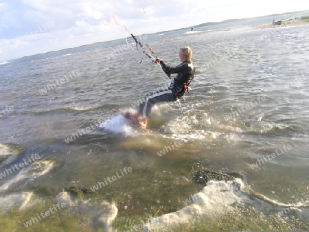 Kiten vor Sylt